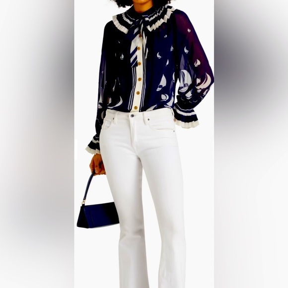 Zimmermann Sailboat Printed Blouse - Top - Size 1 - Picture 1 of 9